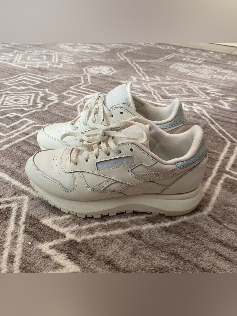 White and Blue Reeboks - Picture 3 of 5